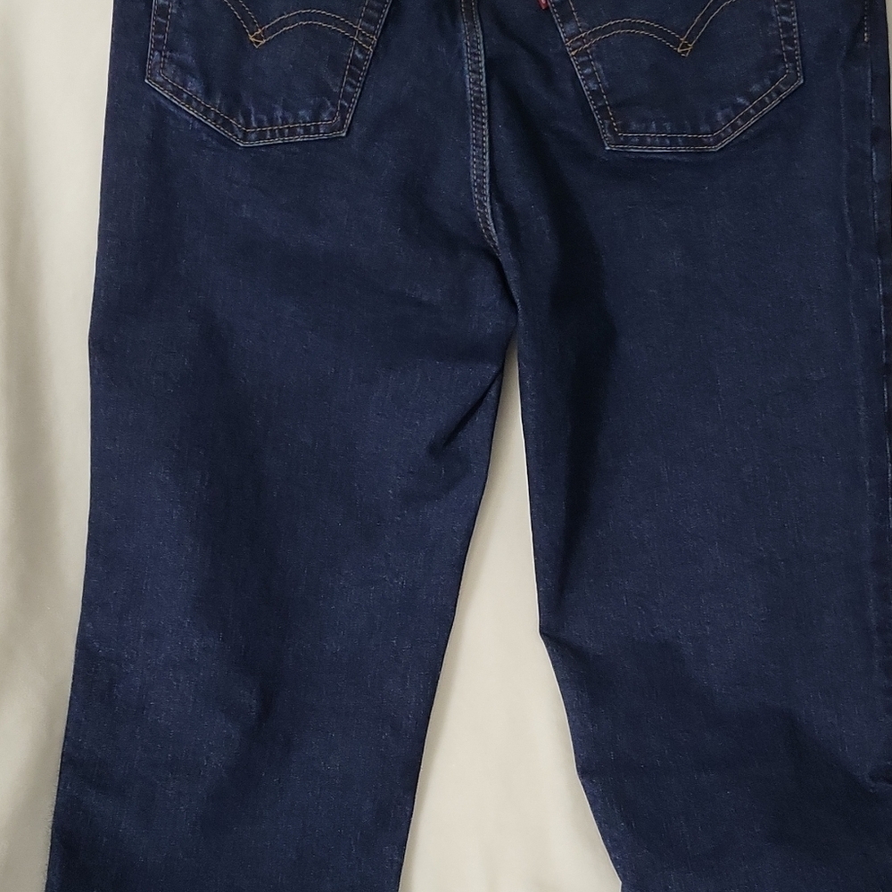 Levi's Premium Mom Jeans Relaxed Fit High Rise Stretch Blue Dark Wash Women's - Picture 15 of 16